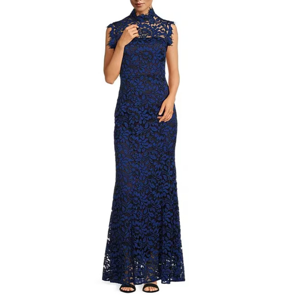 Eliza J Lace Cutout Back Gown Size 8 NWT $278 - Picture 1 of 11